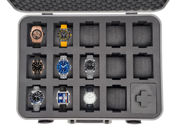 MC-CASES® Custodia per orologi Custodia da trasporto per un massimo di 14 orologi - Impermeabile -