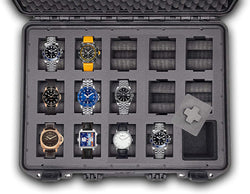 MC-CASES® Custodia per orologi Custodia da trasporto per un massimo di 14 orologi - Impermeabile -