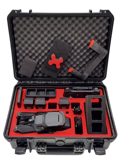 MC-CASES® Custodia per DJI Mavic 3 - Explorer Edition - con molto spazio per gli accessori - Made in Germany